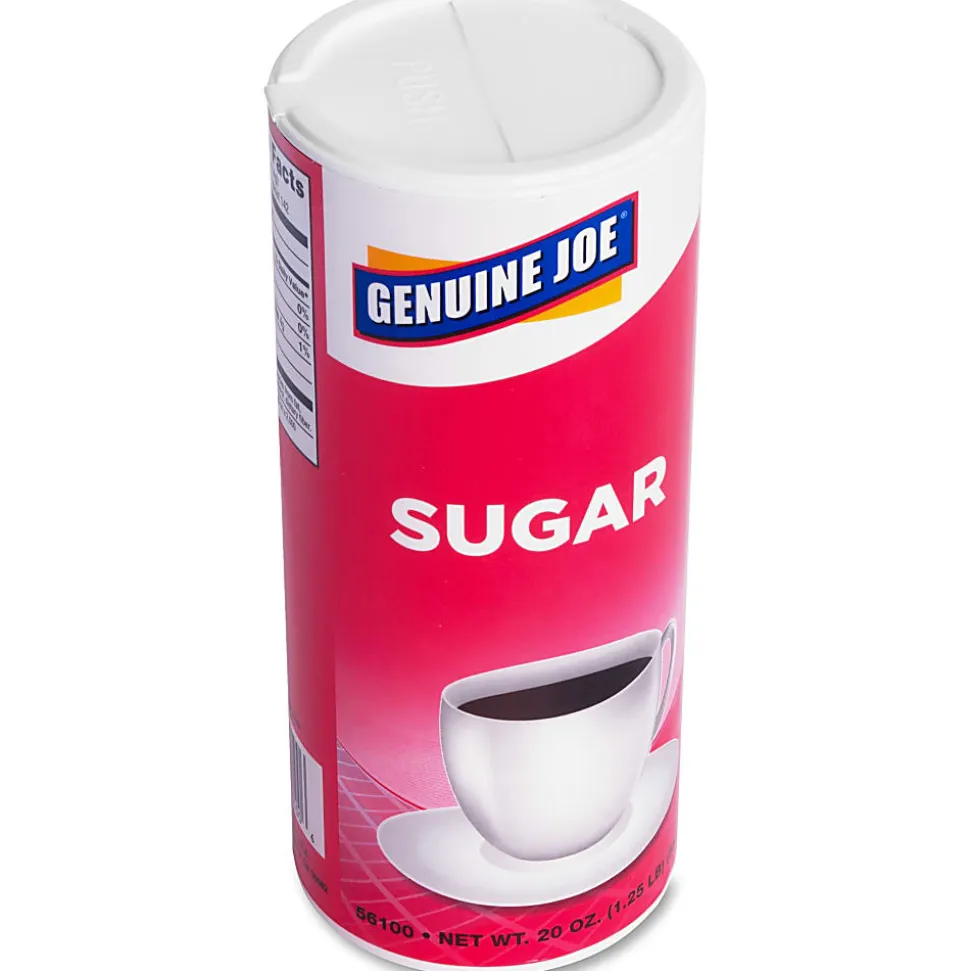 Genuine Joe 20 oz. Sugar Canister - Canister - 1.2 lb (20 oz) - Natural Sweetener - 24/Carton