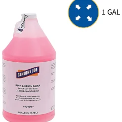 Genuine Joe Pink Lotion Soap - 1 gal - Hand, Skin - Pink - Rich Lather - 4 / Carton