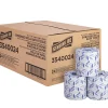 Genuine Joe 2-ply Bath Tissue Rolls - 2 Ply - 4" Width x 3.75" Length - 400 Sheets/Roll - Embossed - White - 24 / Carton