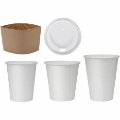 Genuine Joe Polyurethane-Lined Disposable Hot Cups, Single, 10 Oz, White, Pack Of 50