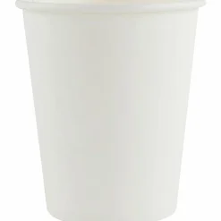 Genuine Joe Polyurethane-Lined Disposable Hot Cups, Single, 8 Oz, White, Pack Of 50