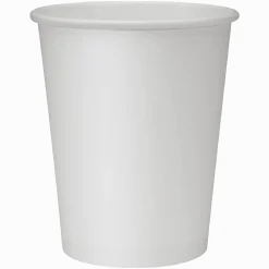 Genuine Joe Polyurethane-Lined Disposable Hot Cups, Single, 8 Oz, White, Pack Of 50