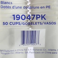 Genuine Joe Polyurethane-Lined Disposable Hot Cups, Single, 12 Oz, White, Pack Of 1000