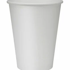 Genuine Joe Polyurethane-Lined Disposable Hot Cups, Single, 12 Oz, White, Pack Of 1000