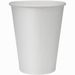 Genuine Joe Polyurethane-Lined Disposable Hot Cups, Single, 12 Oz, White, Pack Of 1000