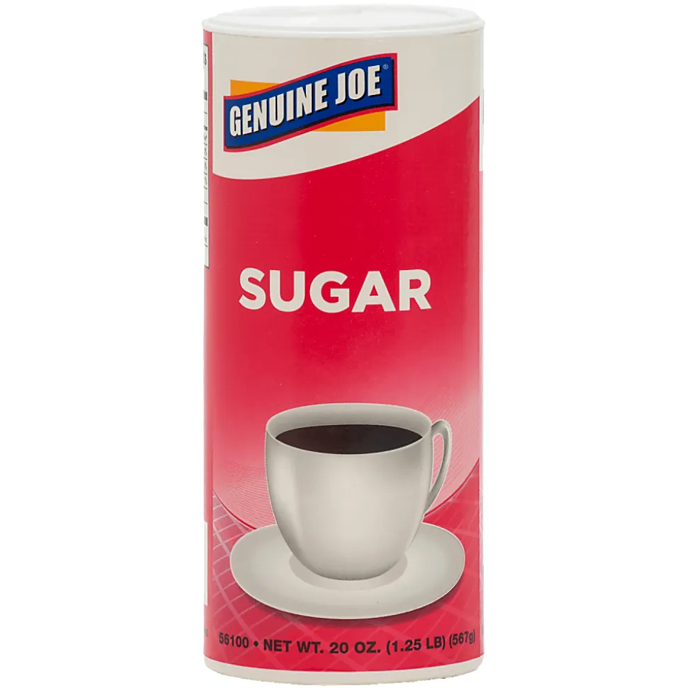 Genuine Joe Pure Sugar Canisters, 20 Oz., Pack Of 3