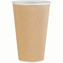 Genuine Joe Ripple Hot Cups, 16 Oz, Brown, Pack Of 500