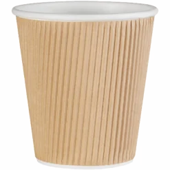 Genuine Joe Ripple Hot Cups, 10 Oz, Brown, Pack Of 25