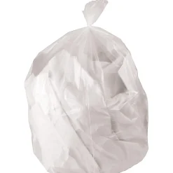 Genuine Joe Strong Economical Trash Bags - 60 gal Capacity - 38"x 60" x 0.55 mil (14 Micron) Thickness - Clear - Resin - Waste Disposal - 200 / Carton