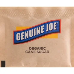 Genuine Joe Turbinado Natural Cane Sugar Packets - 0.159 oz (4.5 g) - Molasses Flavor - Natural Sweetener - 200/Box - 2 / Carton