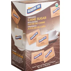 Genuine Joe Turbinado Natural Cane Sugar Packets - 0.159 oz (4.5 g) - Molasses Flavor - Natural Sweetener - 200 / Box