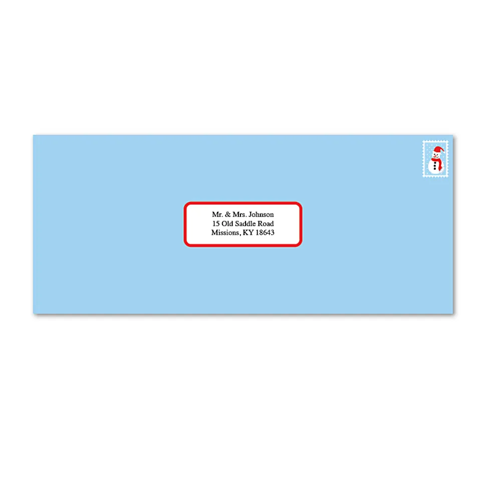 Geo Studios Envelopes, #10, Blue Snowfall, Pack Of 35 Envelopes
