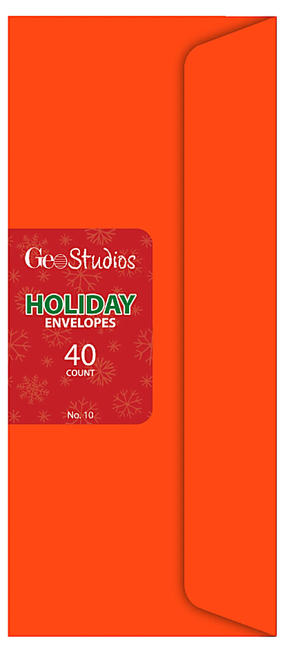 Geo Studios Envelopes, #10, 4-1/8” x 9-1/2”, Gummed Seal, Red, Pack Of 40 Envelopes