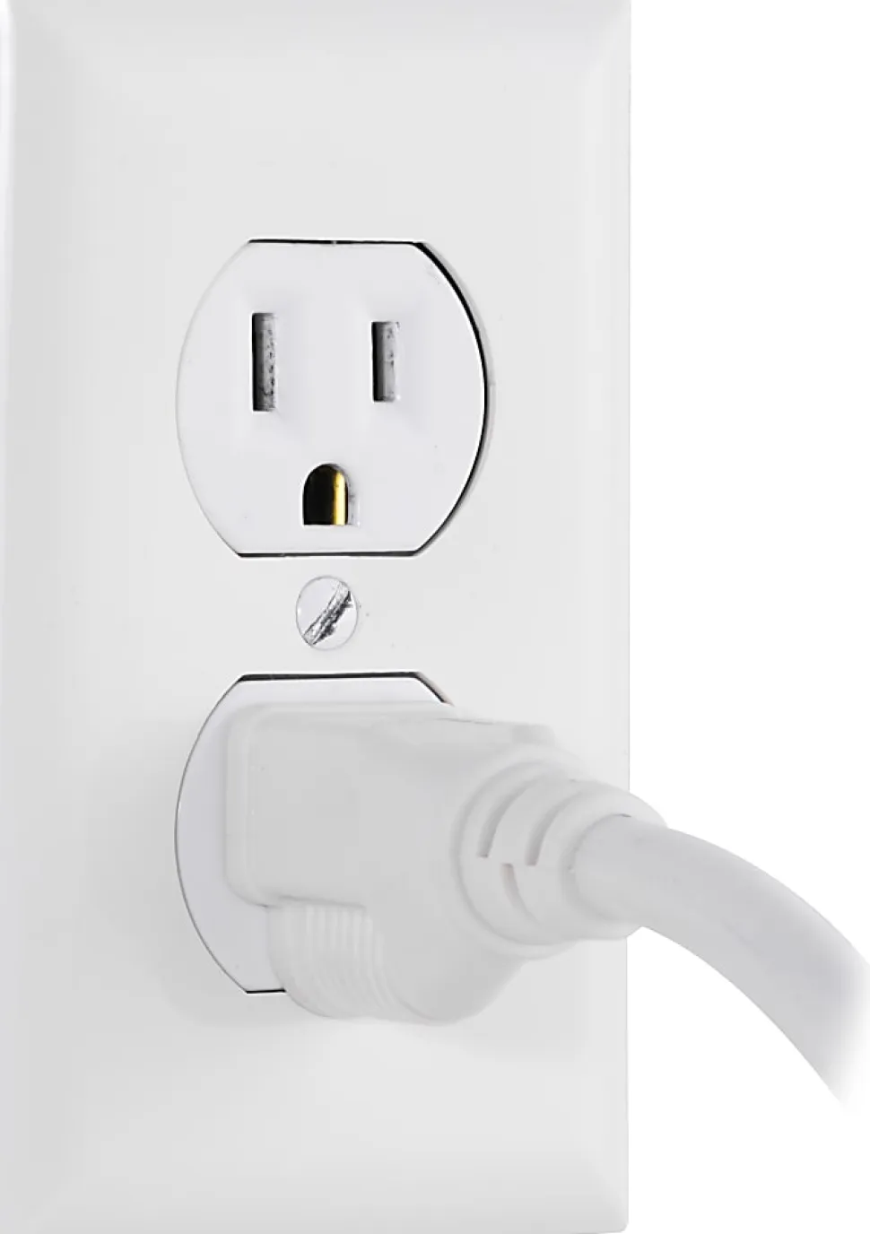 GE 6 Outlet Power Strip 2 Pack, 1'6" Cord, White, 14833