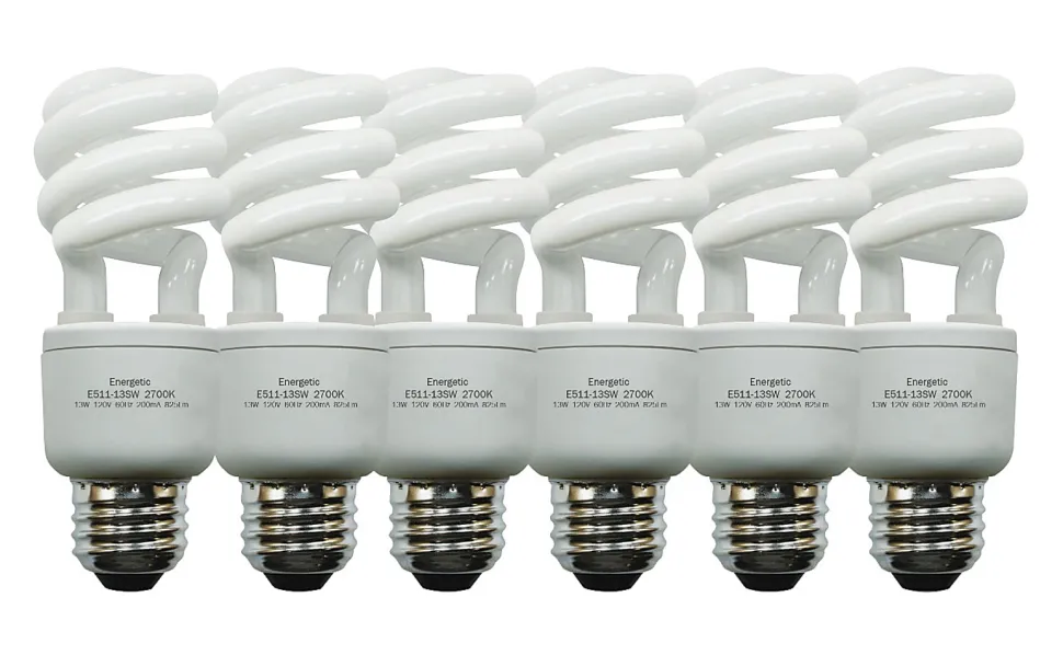 GE Spiral Compact Fluorescent Bulb, 13 Watts