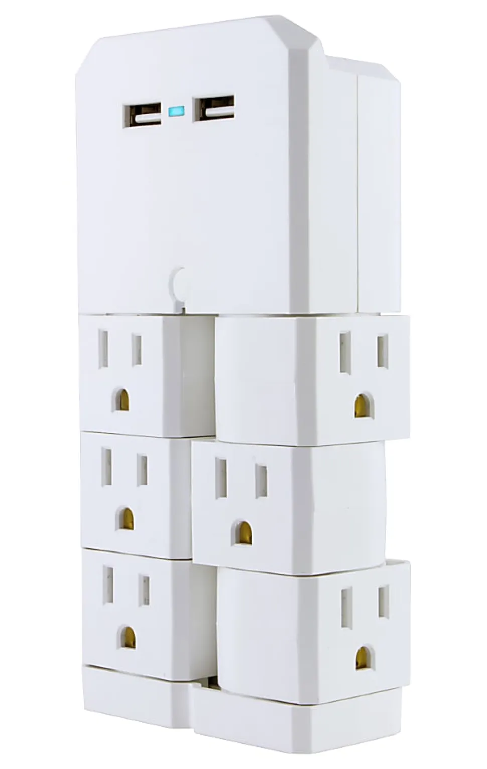 GE Ultra Pro 6-Outlet 2-USB Wall Tap, 37064