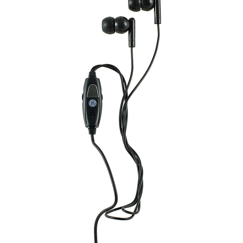 GE VoIP In-Ear Headset With Inline Microphone & Two Adapters