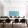 Ghent Aria Low Profile Magnetic Dry-Erase Whiteboard, Glass, 36” x 72”, Denim