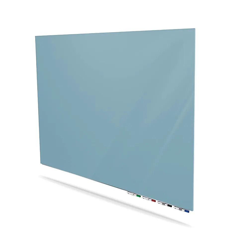 Ghent Aria Low Profile Magnetic Dry-Erase Whiteboard, Glass, 36” x 72”, Denim