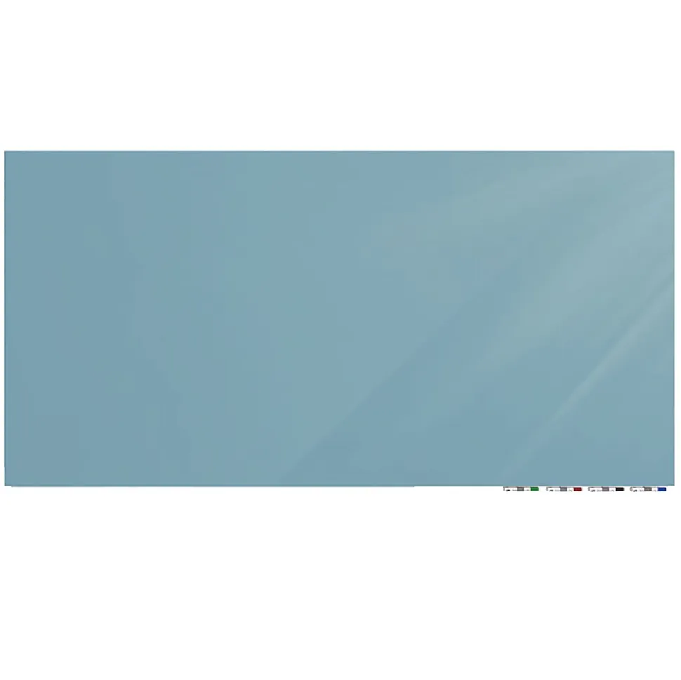 Ghent Aria Low Profile Magnetic Dry-Erase Whiteboard, Glass, 36” x 72”, Denim