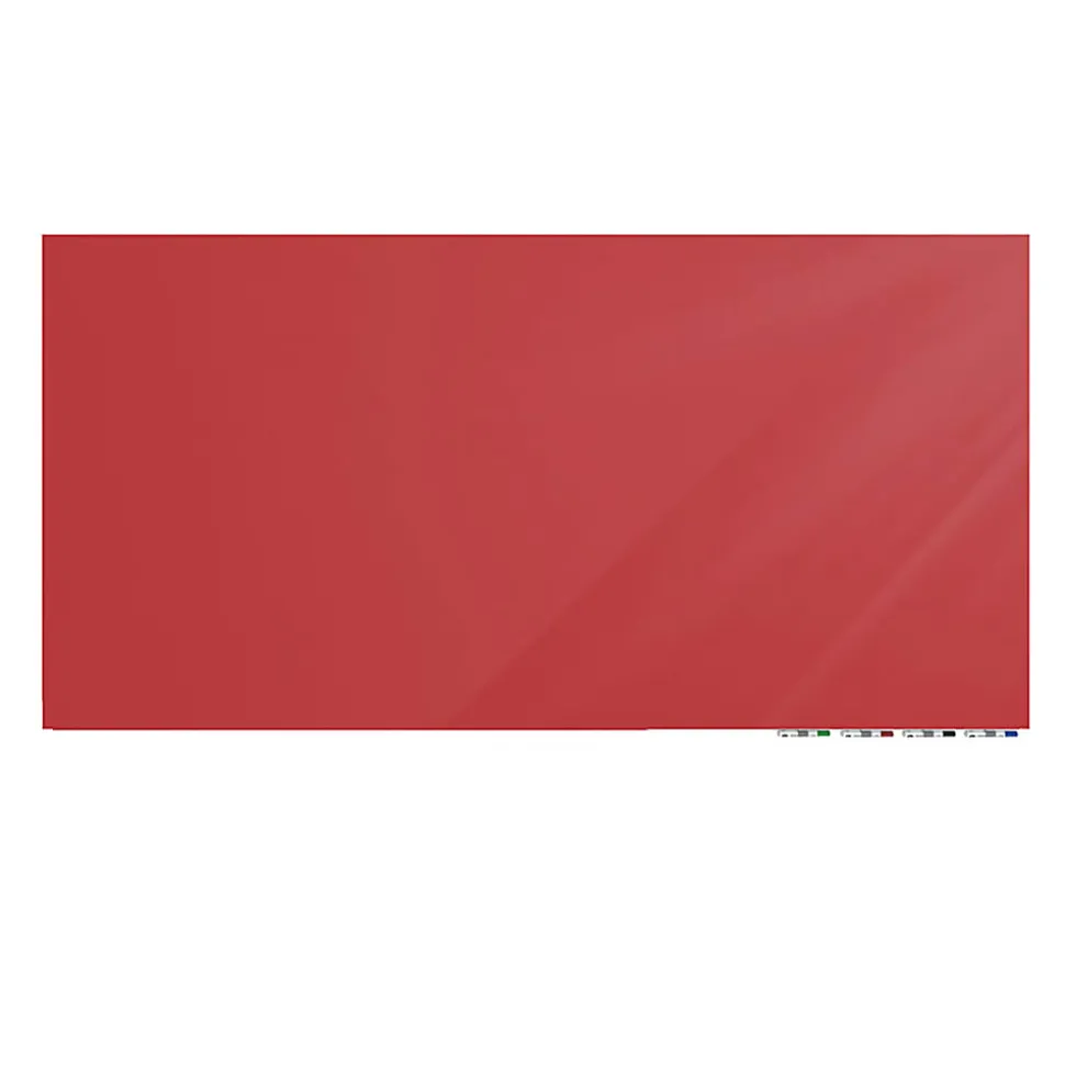 Ghent Aria Low Profile Magnetic Dry-Erase Whiteboard, Glass, 36” x 48”, Rose