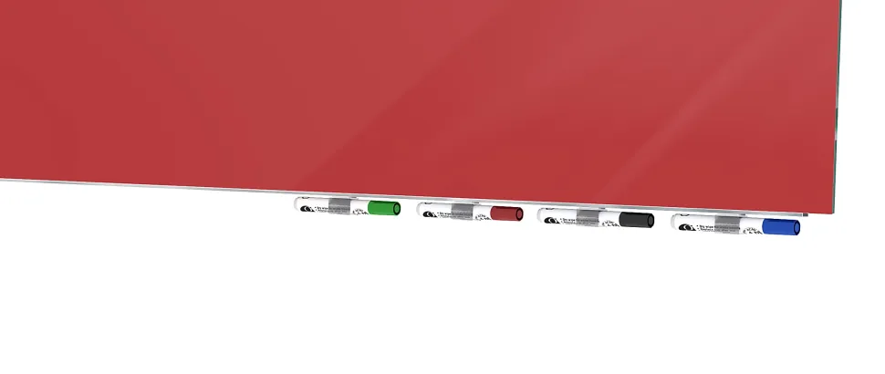 Ghent Aria Low Profile Magnetic Dry-Erase Whiteboard, Glass, 36” x 48”, Rose