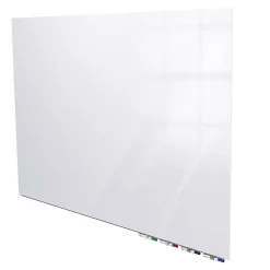 Ghent Aria Low-Profile Magnetic Glass Unframed Dry-Erase Whiteboard, 48" x 96", White