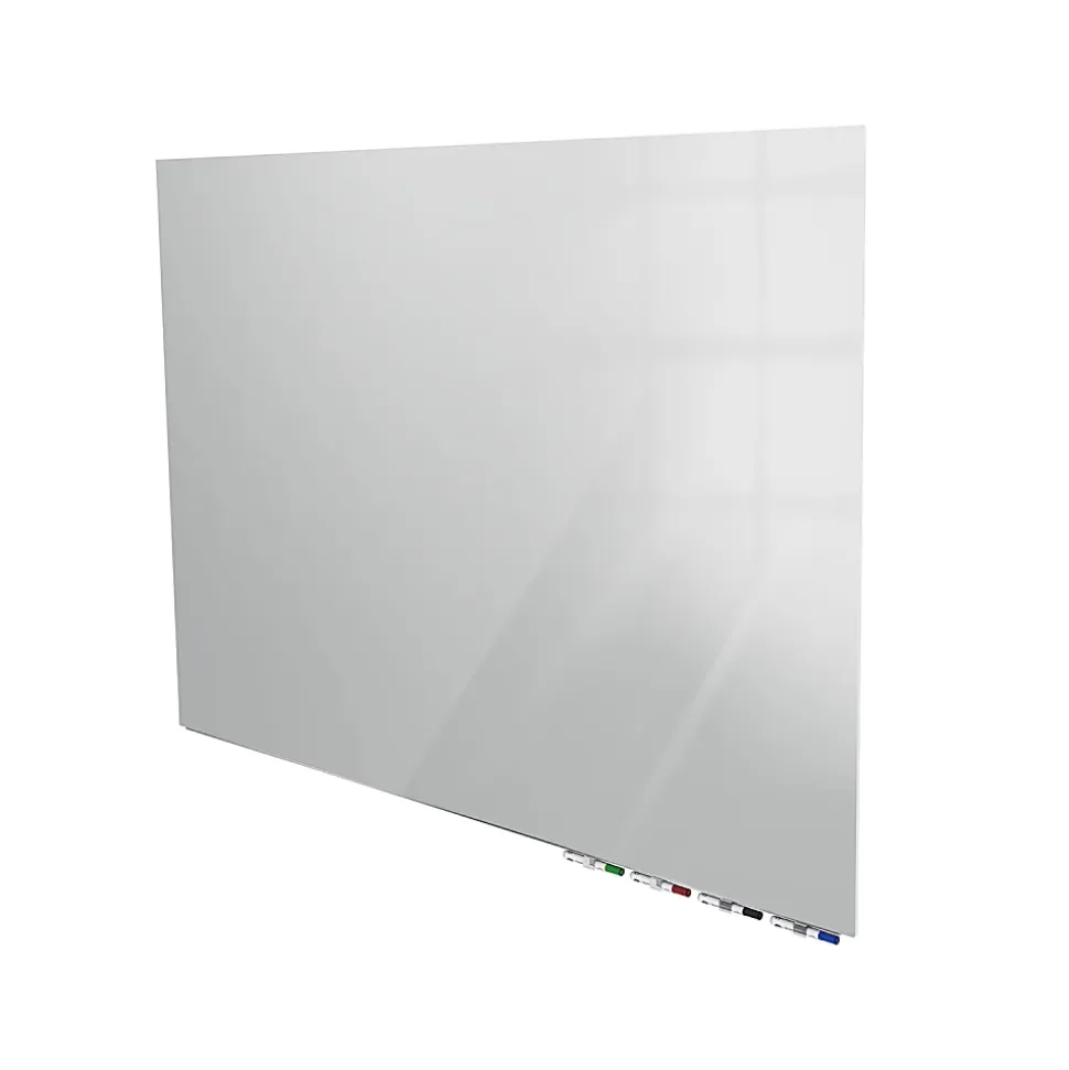 Ghent Aria Low Profile Magnetic Dry-Erase Whiteboard, Glass, 36” x 72”, Gray