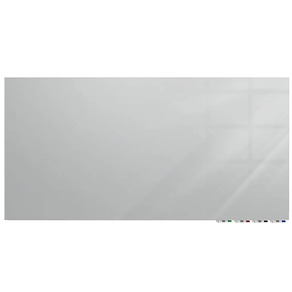 Ghent Aria Low Profile Magnetic Dry-Erase Whiteboard, Glass, 36” x 72”, Gray