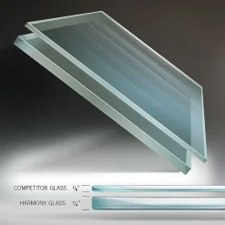 Ghent Harmony Magnetic Glass Unframed Dry-Erase Whiteboard with Radius Corners, 48" x 72", White