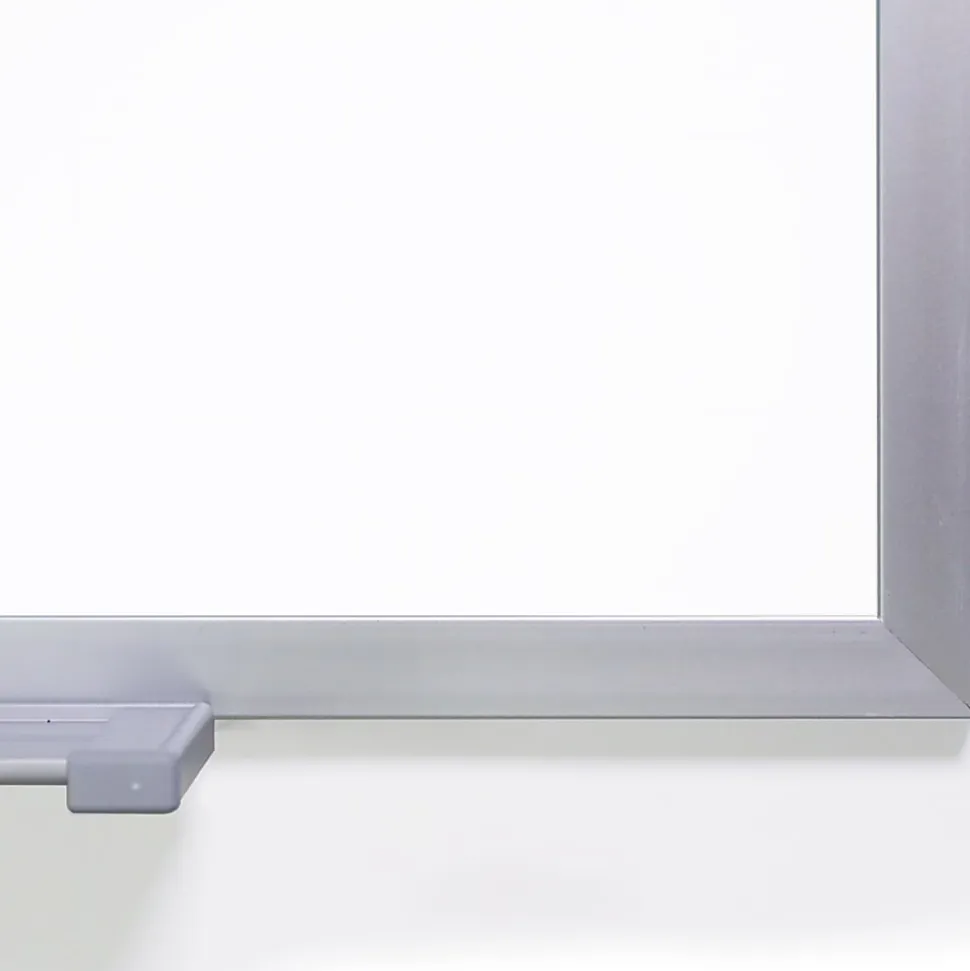 Ghent Magnetic Porcelain Dry-Erase Whiteboard, 48" x 144", Aluminum Frame With Silver Finish