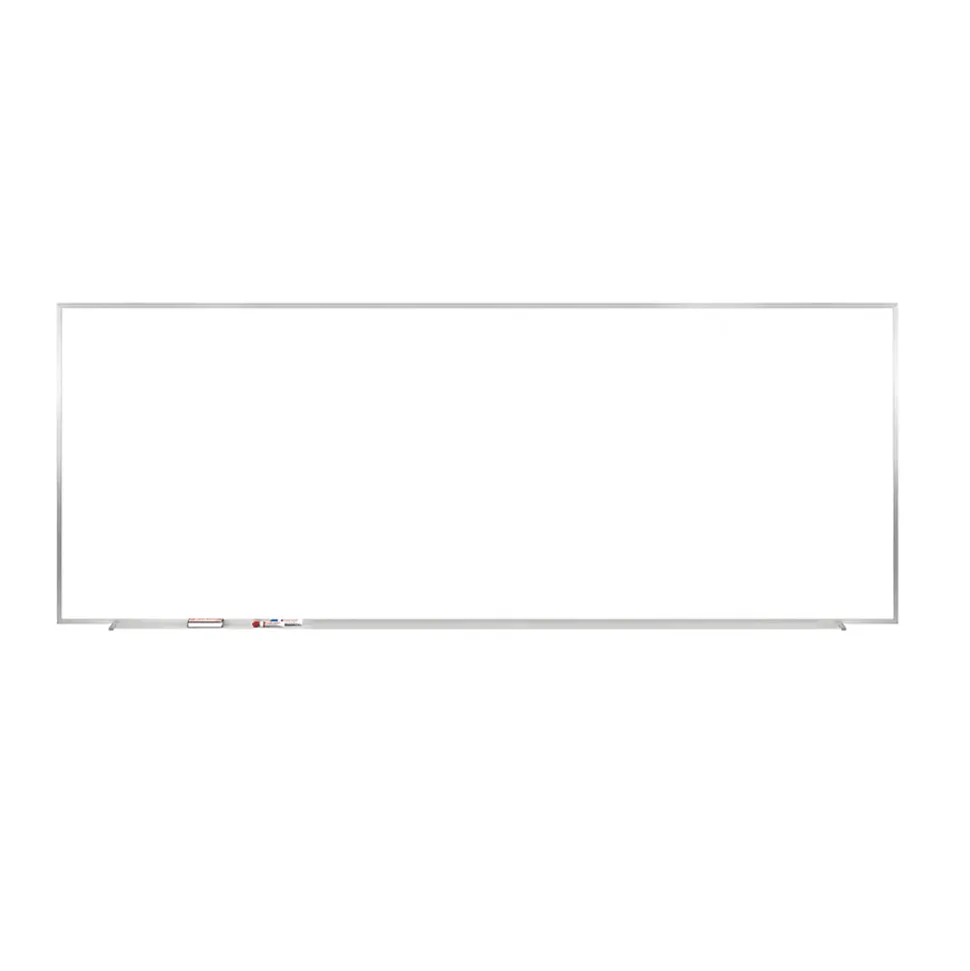 Ghent Magnetic Porcelain Dry-Erase Whiteboard, 48" x 144", Aluminum Frame With Silver Finish