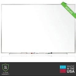 Ghent M2 Non-Magnetic Dry-Erase Whiteboard, 48" x 60", Satin Aluminum Frame