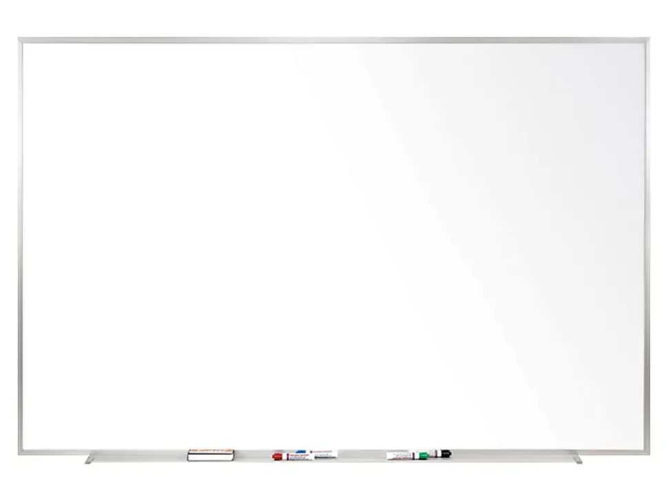 Ghent M2 Non-Magnetic Dry-Erase Whiteboard, 36" x 46 1/2", Satin Aluminum Frame