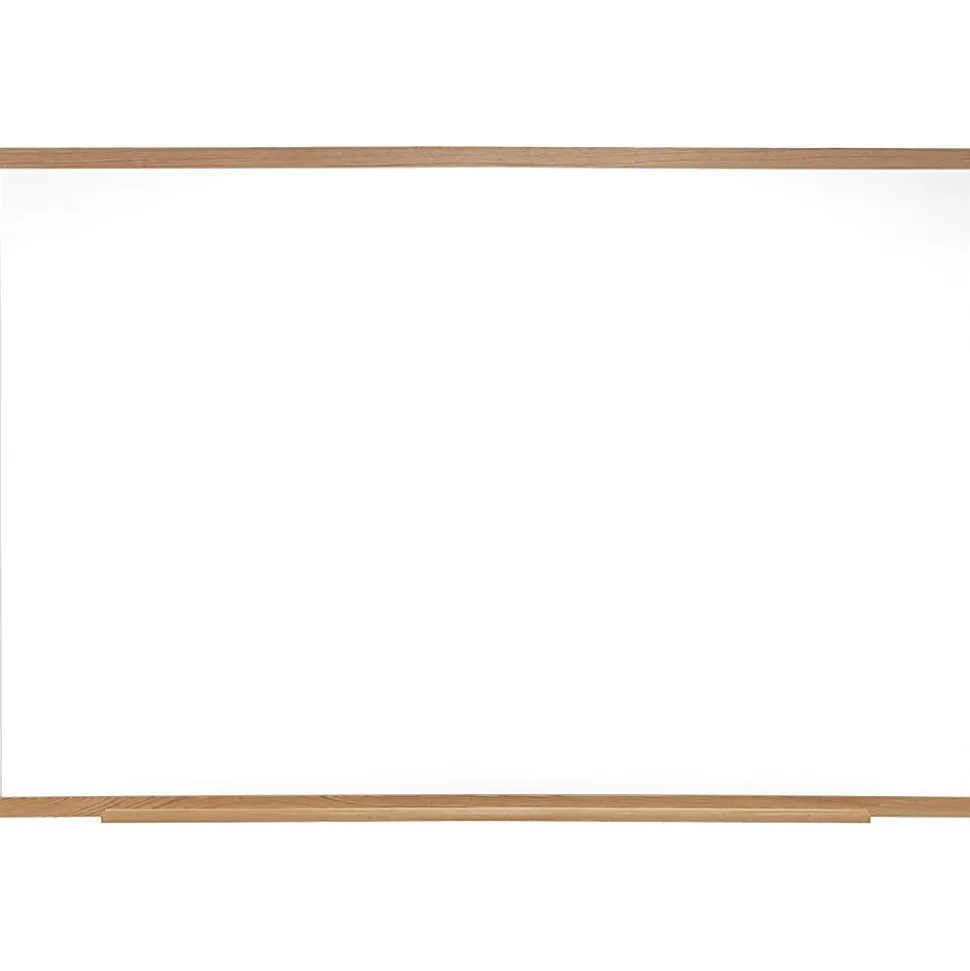 Ghent M1W Magnetic Dry-Erase Whiteboard, Porcelain, 48 1/2" x 60 1/2", Oak Wood Frame, Natural Finish