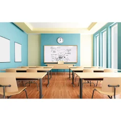 Ghent M1W Magnetic Dry-Erase Whiteboard, Porcelain, 48 1/2" x 60 1/2", Oak Wood Frame, Natural Finish