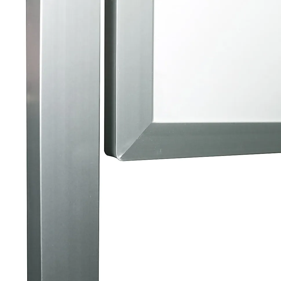 Ghent Reversible Magnetic Dry-Erase Whiteboard, 48" x 72", Aluminum Frame With Silver Finish