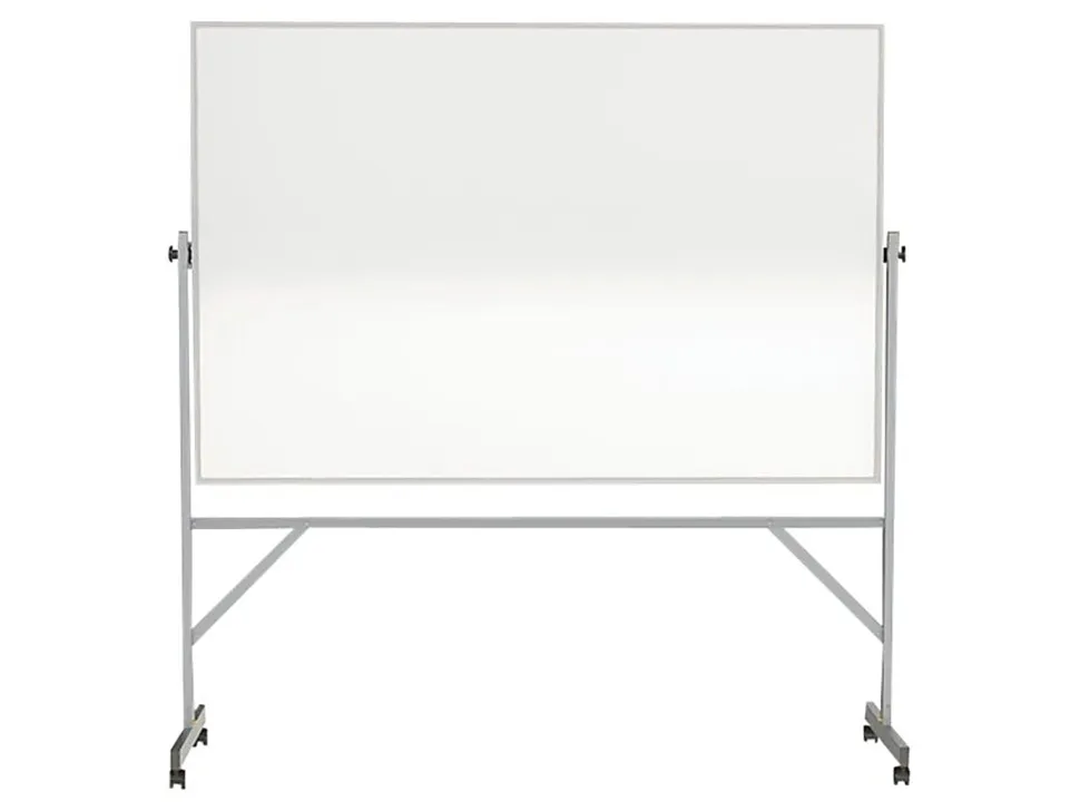 Ghent Reversible Magnetic Dry-Erase Whiteboard, 48" x 72", Aluminum Frame With Silver Finish