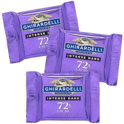 Ghirardelli Dark Chocolate 72% Intense Dark Squares, 4.1 Oz, Total Qty 6