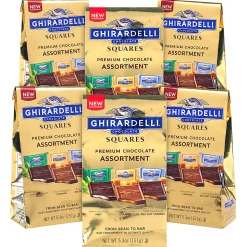 Ghirardelli Premium Chocolate Squares Assortment, 5.3 Oz, Total Qty 6