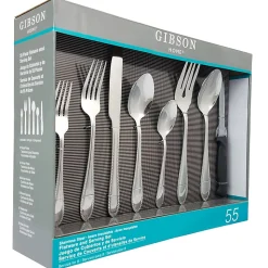 Gibson Cutlery Set - 55 Piece(s) - Dishwasher Safe - Polished - Stainless Steel