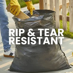 Glad® ForceFlex® Drawstring Trash Bags, 1.05 mil, 30 Gallons, Black, Box Of 25