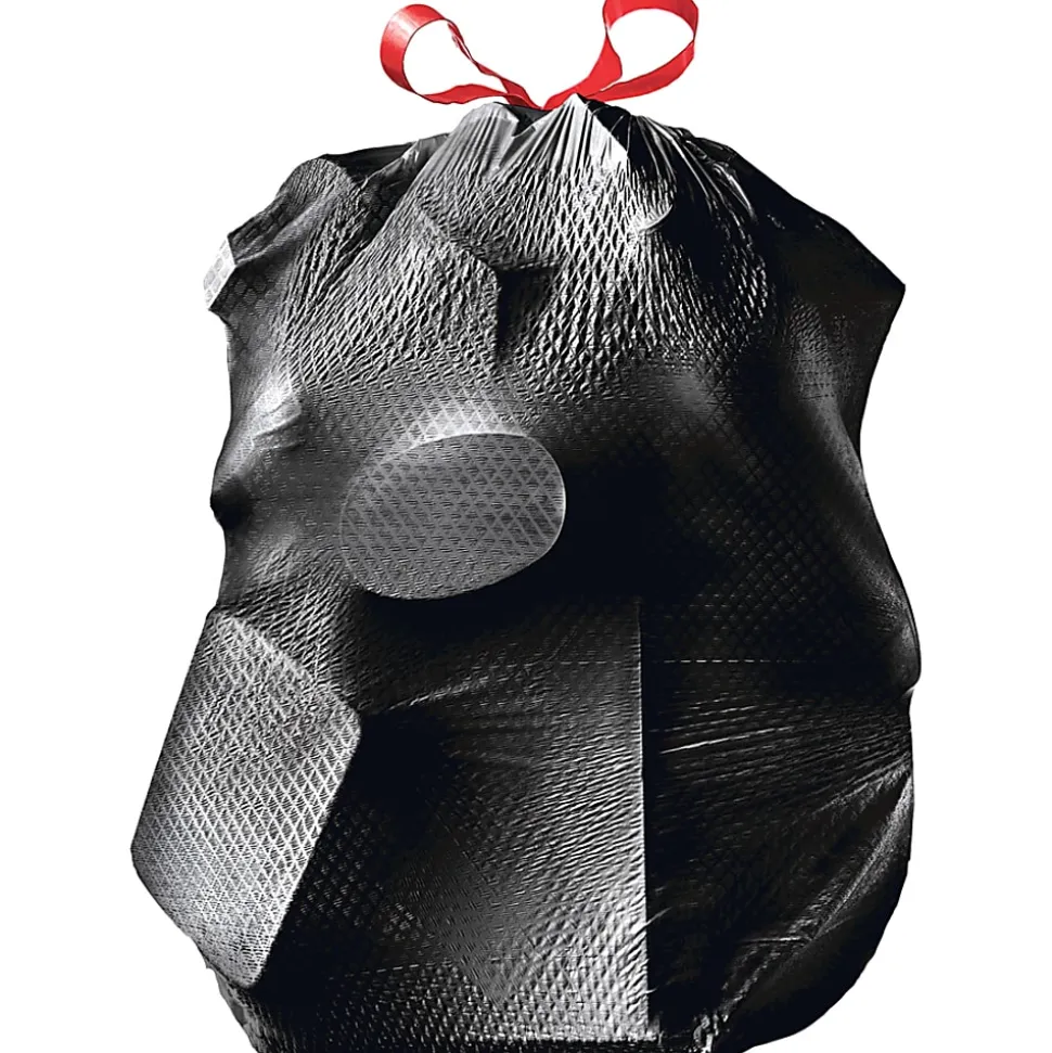 Glad ForceFlexPlus Drawstring Large Trash Bags, Large Size, 30 gal, 0.90 mil (23 Micron) Thickness, 50 Count - 78997