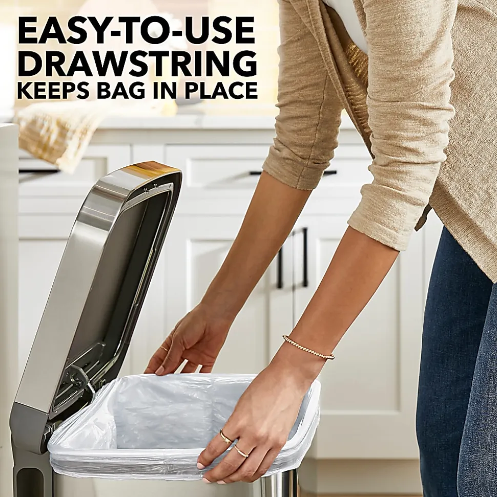 Glad ForceFlex Tall Kitchen Drawstring Trash Bags, 0.72 mil, 13 Gallon, Gain Lavender with Febreze Freshness, 110 Count