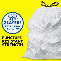 Glad ForceFlex Tall Kitchen Drawstring Trash Bags, 0.72 mil, 13 Gallon, Gain Lavender with Febreze Freshness, 110 Count