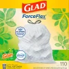 Glad ForceFlex Tall Kitchen Drawstring Trash Bags, 0.72 mil, 13 Gallon, Gain Original with Febreze Freshness, 110 Count