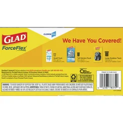 Glad ForceFlex Tall Kitchen Drawstring Trash Bags, 78526CT, 100-Pack
