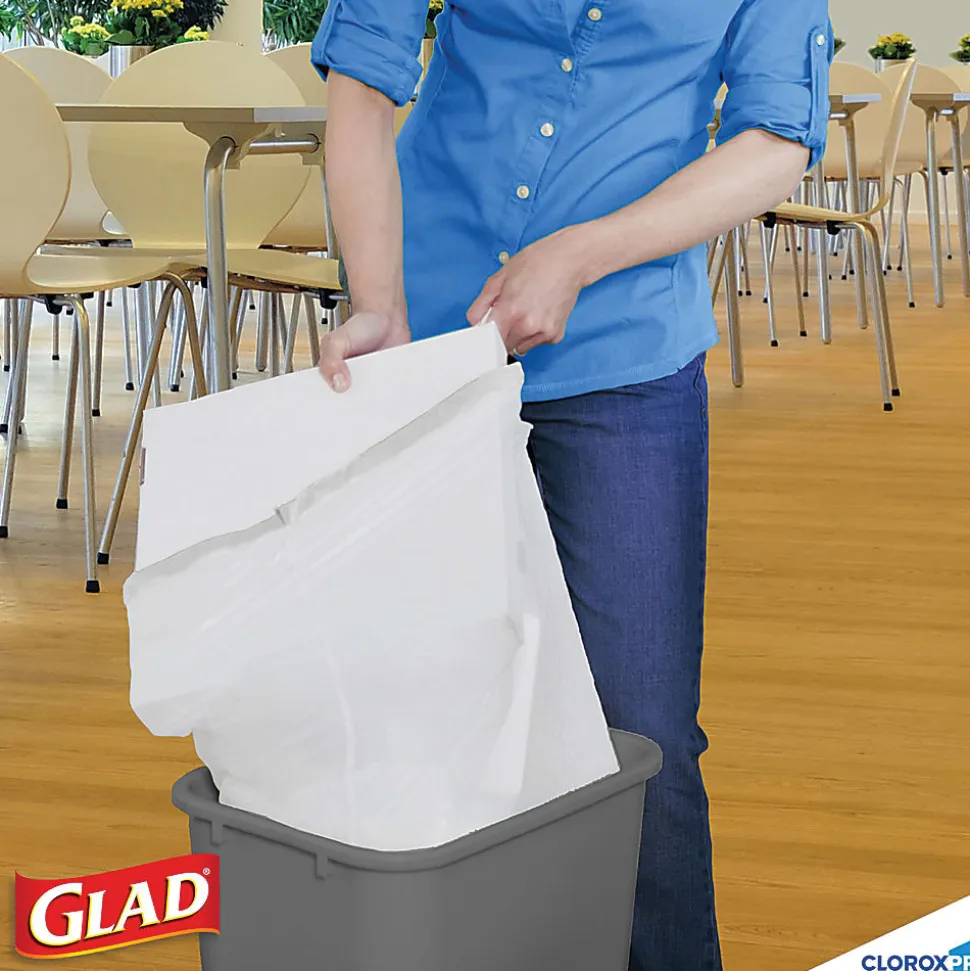 Glad ForceFlex Tall Kitchen Drawstring Trash Bags, 78526CT, 100-Pack