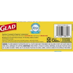 GladĀ® Medium Quick-Tie Trash Bags - OdorShieldĀ® 8 Gallon White Trash Bag, 0.74 mil, Febreze Fresh Clean - 26 Count