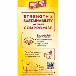 Glad® OdorShield® Tall Kitchen Trash Bags, 0.9 mil, 13 Gallons, Yellow, Box Of 40